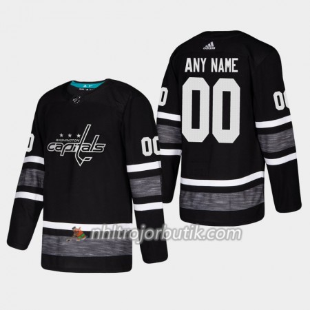 Män Ishockey Washington Capitals tröja med eget tryck Svart 2019 All-Star Adidas Authentic